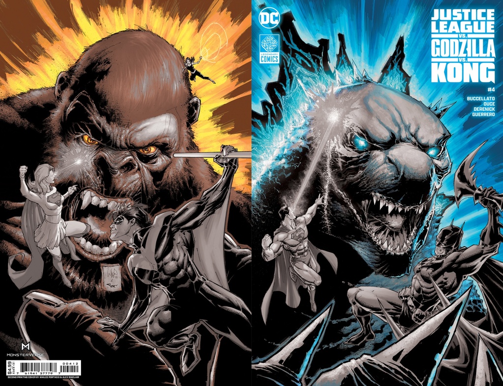 Justice League vs. Godzilla vs. Kong #4 of 7 (2nd Printing Wraparound Variant)