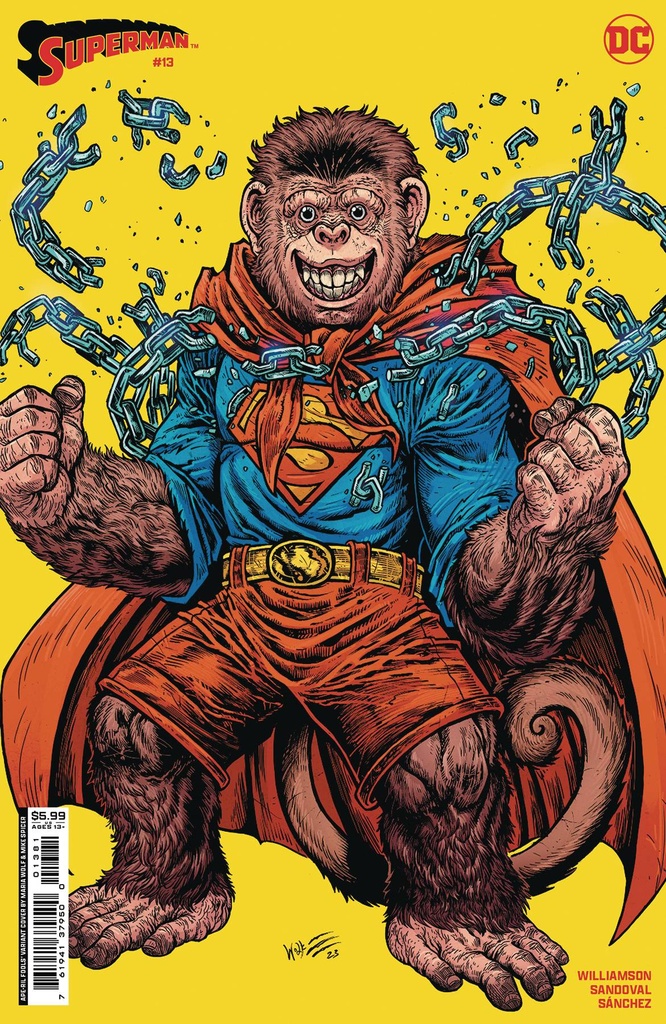 Superman #13 (Cover F Maria Wolf April Fools Card Stock Variant)