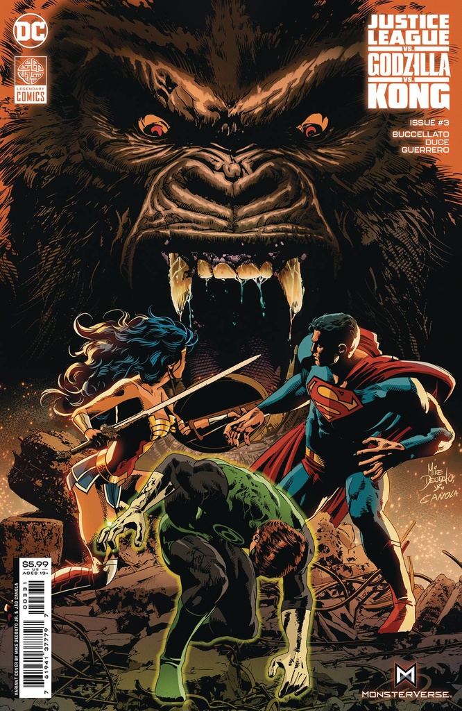 Justice League vs. Godzilla vs. Kong #3 of 7 (Cover C Mike Deodato Jr Card Stock Variant)