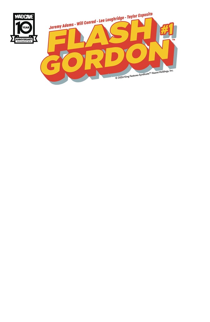 Flash Gordon #1 (Cover D Blank Sketch Variant)