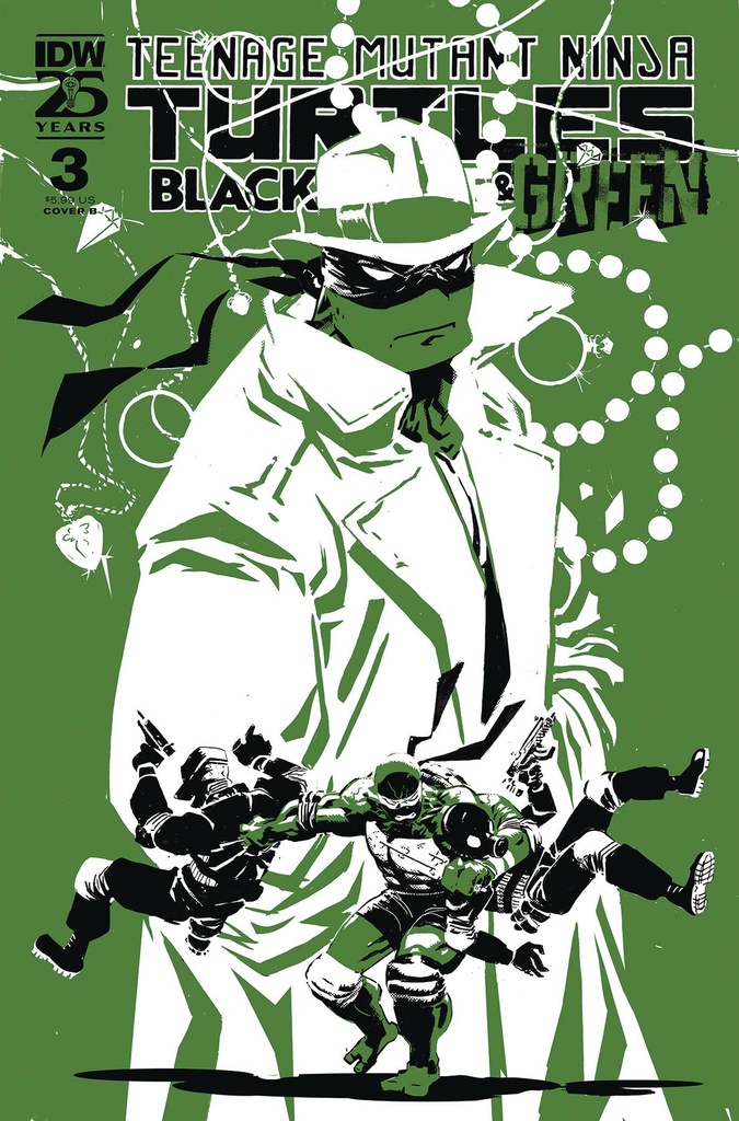 Teenage Mutant Ninja Turtles: Black, White, & Green #3 (Cover B Riley Rossmo)