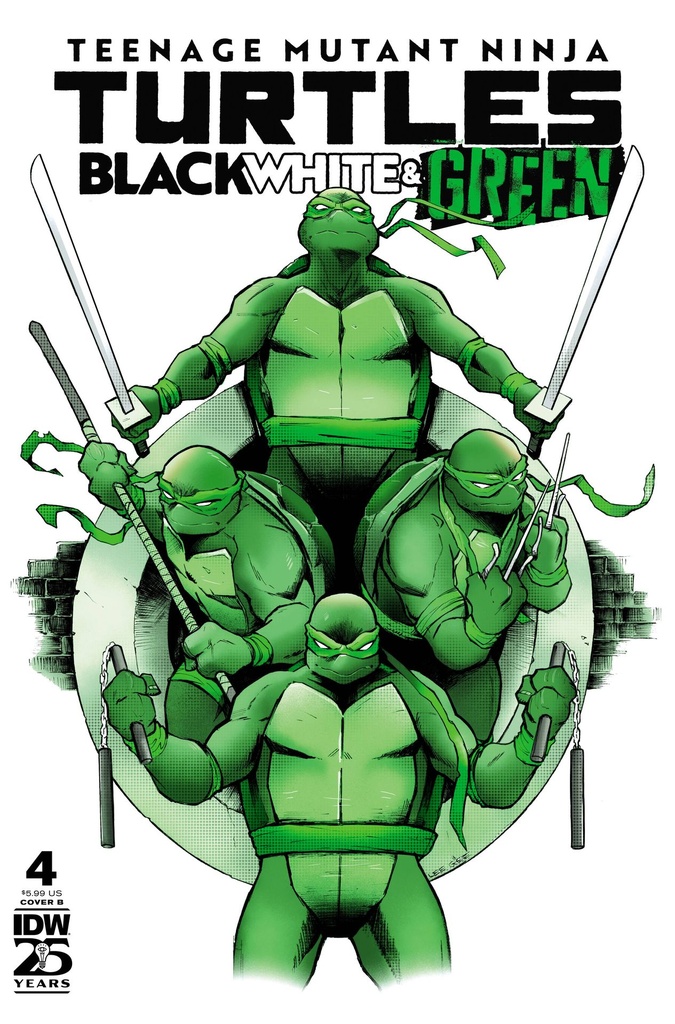 Teenage Mutant Ninja Turtles: Black, White, & Green #4 (Cover B Lee Garbett)