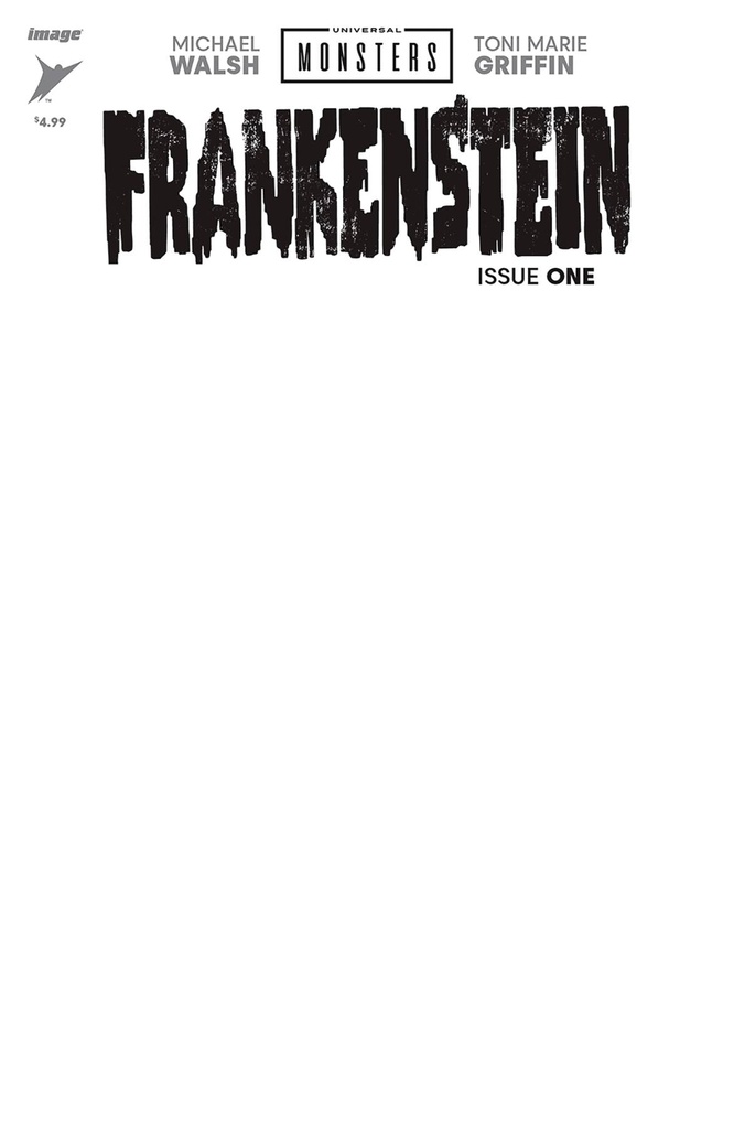 Universal Monsters: Frankenstein #1 of 4 (Cover H Blank Sketch Variant)