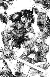 [MAY247164] Conan the Barbarian #13 (Cover H Dan Panosian B&W Inks Virgin Variant)